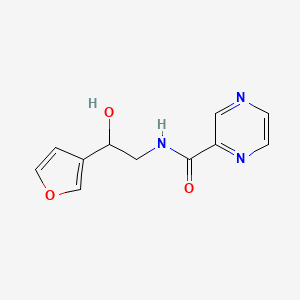 molecular formula C11H11N3O3 B2767155 N-[2-(furan-3-yl)-2-hydroxyethyl]pyrazine-2-carboxamide CAS No. 1396759-62-8