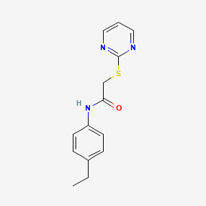 N-(4-ethylphenyl)-2-(2-pyrimidinylsulfanyl)acetamide