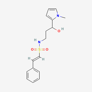 (E)-N-(3-hydroxy-3-(1-methyl-1H-pyrrol-2-yl)propyl)-2-phenylethenesulfonamide