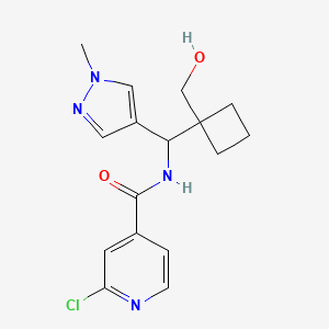 2-chloro-N-{[1-(hydroxymethyl)cyclobutyl](1-methyl-1H-pyrazol-4-yl)methyl}pyridine-4-carboxamide