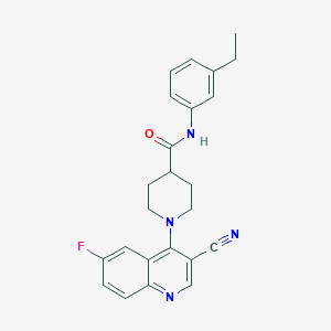1-(3-cyano-6-fluoroquinolin-4-yl)-N-(3-ethylphenyl)piperidine-4-carboxamide