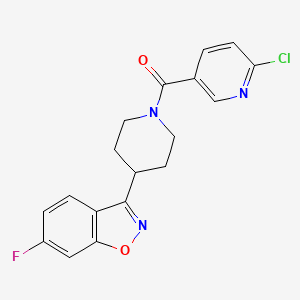 (6-Chloropyridin-3-yl)-[4-(6-fluoro-1,2-benzoxazol-3-yl)piperidin-1-yl]methanone