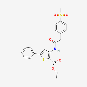 Ethyl 3-(2-(4-(methylsulfonyl)phenyl)acetamido)-5-phenylthiophene-2-carboxylate