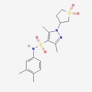 3-(4-{[(3,4-Dimethylphenyl)amino]sulfonyl}-3,5-dimethylpyrazolyl)-1-hydroxythi olan-1-one