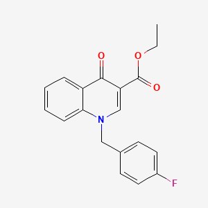 molecular formula C19H16FNO3 B2767172 ethyl 1-[(4-fluorophenyl)methyl]-4-oxo-1,4-dihydroquinoline-3-carboxylate CAS No. 892290-27-6