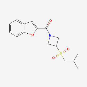 B2767175 Benzofuran-2-yl(3-(isobutylsulfonyl)azetidin-1-yl)methanone CAS No. 1797276-43-7