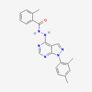 N'-[1-(2,4-dimethylphenyl)pyrazolo[3,4-d]pyrimidin-4-yl]-2-methylbenzohydrazide