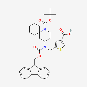 5-[[9H-Fluoren-9-ylmethoxycarbonyl-[1-[(2-methylpropan-2-yl)oxycarbonyl]-1-azaspiro[5.5]undecan-4-yl]amino]methyl]thiophene-3-carboxylic acid