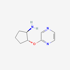 (1R,2R)-2-Pyrazin-2-yloxycyclopentan-1-amine