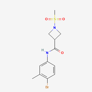 molecular formula C12H15BrN2O3S B2767191 N-(4-bromo-3-methylphenyl)-1-(methylsulfonyl)azetidine-3-carboxamide CAS No. 1448031-22-8