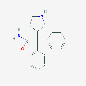 molecular formula C18H20N2O B027672 2,2-Diphenyl-2-(pyrrolidin-3-yl)acetamide CAS No. 103887-32-7
