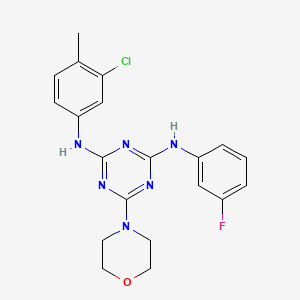 N2-(3-chloro-4-methylphenyl)-N4-(3-fluorophenyl)-6-morpholino-1,3,5-triazine-2,4-diamine