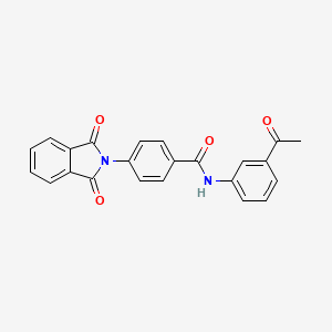 molecular formula C23H16N2O4 B2767229 N-(3-acetylphenyl)-4-(1,3-dioxo-2,3-dihydro-1H-isoindol-2-yl)benzamide CAS No. 302953-41-9
