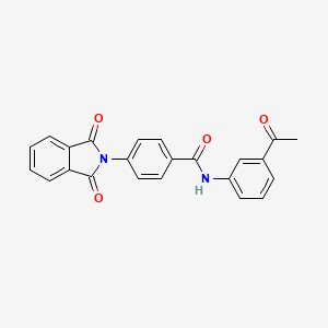 molecular formula C23H16N2O4 B2767229 N-(3-acetylphenyl)-4-(1,3-dioxo-1,3-dihydro-2H-isoindol-2-yl)benzamide CAS No. 302953-41-9
