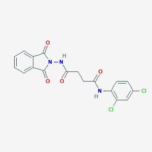 molecular formula C18H13Cl2N3O4 B276726 N'-(2,4-DICHLOROPHENYL)-N-(1,3-DIOXOISOINDOL-2-YL)SUCCINAMIDE 