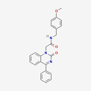 molecular formula C24H21N3O3 B2767267 N-[(4-methoxyphenyl)methyl]-2-(2-oxo-4-phenyl-1,2-dihydroquinazolin-1-yl)acetamide CAS No. 932452-27-2