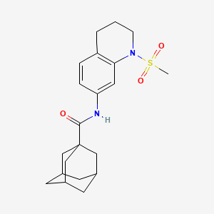 molecular formula C21H28N2O3S B2767268 N-(1-methanesulfonyl-1,2,3,4-tetrahydroquinolin-7-yl)adamantane-1-carboxamide CAS No. 946291-76-5