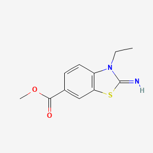 molecular formula C11H12N2O2S B2767282 Methyl 3-ethyl-2-imino-2,3-dihydrobenzo[d]thiazole-6-carboxylate CAS No. 1351619-09-4