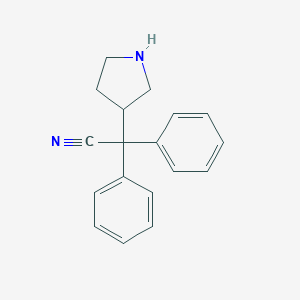 molecular formula C18H18N2 B027673 Diphenyl(pyrrolidin-3-yl)acetonitrile CAS No. 103887-39-4