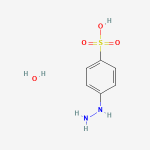 molecular formula C6H10N2O4S B2767301 4-hydrazinylbenzenesulfonic Acid Hydrate CAS No. 467450-48-2; 854689-07-9; 98-71-5