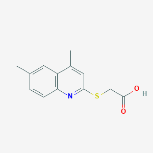 molecular formula C13H13NO2S B2767316 2-((4,6-Dimethylquinolin-2-yl)thio)acetic acid CAS No. 370848-09-2
