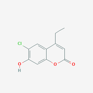 molecular formula C11H9ClO3 B2767334 6-chloro-4-ethyl-7-hydroxy-2H-chromen-2-one CAS No. 143813-74-5