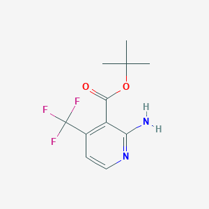 molecular formula C11H13F3N2O2 B2767359 Tert-butyl 2-amino-4-(trifluoromethyl)pyridine-3-carboxylate CAS No. 2248269-77-2