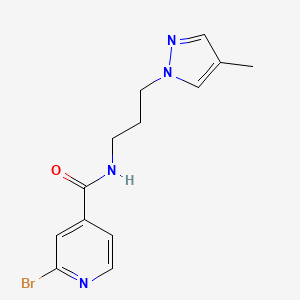 B2767360 2-bromo-N-[3-(4-methyl-1H-pyrazol-1-yl)propyl]pyridine-4-carboxamide CAS No. 1394695-92-1