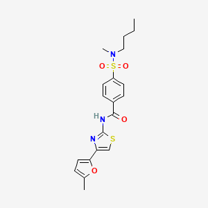 molecular formula C20H23N3O4S2 B2767371 4-[butyl(methyl)sulfamoyl]-N-[4-(5-methylfuran-2-yl)-1,3-thiazol-2-yl]benzamide CAS No. 683792-42-9
