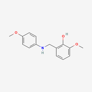 molecular formula C15H17NO3 B2767386 2-Methoxy-6-{[(4-methoxyphenyl)amino]methyl}phenol CAS No. 763132-95-2