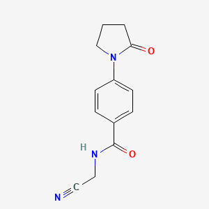 molecular formula C13H13N3O2 B2767387 N-(Cyanomethyl)-4-(2-oxopyrrolidin-1-yl)benzamide CAS No. 2249235-19-4
