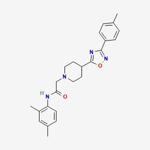 molecular formula C24H28N4O2 B2767403 N-(2,4-dimethylphenyl)-2-{4-[3-(4-methylphenyl)-1,2,4-oxadiazol-5-yl]piperidin-1-yl}acetamide CAS No. 1251689-52-7