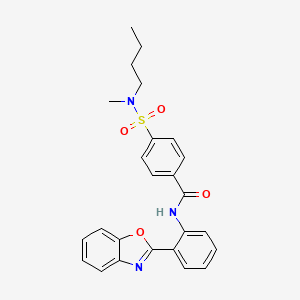 molecular formula C25H25N3O4S B2767414 N-[2-(1,3-benzoxazol-2-yl)phenyl]-4-[butyl(methyl)sulfamoyl]benzamide CAS No. 683770-48-1