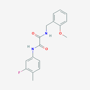 molecular formula C17H17FN2O3 B2767421 N1-(3-fluoro-4-methylphenyl)-N2-(2-methoxybenzyl)oxalamide CAS No. 900001-33-4