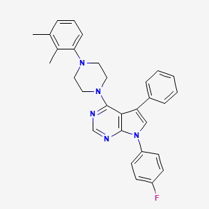 4-(4-(2,3-dimethylphenyl)piperazin-1-yl)-7-(4-fluorophenyl)-5-phenyl-7H-pyrrolo[2,3-d]pyrimidine