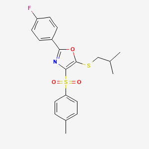 2-(4-Fluorophenyl)-5-(isobutylthio)-4-tosyloxazole