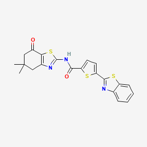 5-(benzo[d]thiazol-2-yl)-N-(5,5-dimethyl-7-oxo-4,5,6,7-tetrahydrobenzo[d]thiazol-2-yl)thiophene-2-carboxamide