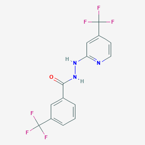 3-(Trifluoromethyl)-N'-[4-(trifluoromethyl)pyridin-2-yl]benzohydrazide