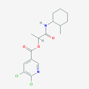 [1-[(2-Methylcyclohexyl)amino]-1-oxopropan-2-yl] 5,6-dichloropyridine-3-carboxylate