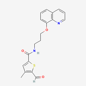 5-Formyl-4-methyl-N-(3-quinolin-8-yloxypropyl)thiophene-2-carboxamide