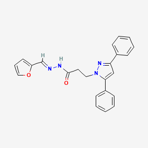 3-(3,5-diphenyl-1H-pyrazol-1-yl)-N'-[(E)-furan-2-ylmethylidene]propanehydrazide