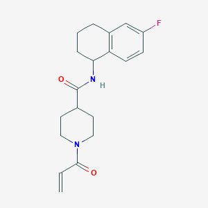 molecular formula C19H23FN2O2 B2767479 N-(6-fluoro-1,2,3,4-tetrahydronaphthalen-1-yl)-1-(prop-2-enoyl)piperidine-4-carboxamide CAS No. 2361860-94-6