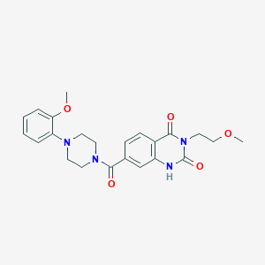 molecular formula C23H26N4O5 B2767491 3-(2-methoxyethyl)-7-[4-(2-methoxyphenyl)piperazine-1-carbonyl]-1,2,3,4-tetrahydroquinazoline-2,4-dione CAS No. 892271-66-8