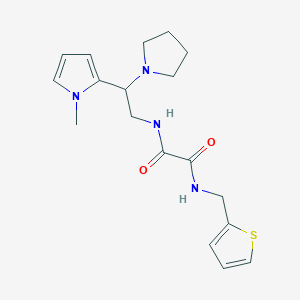 N1-(2-(1-methyl-1H-pyrrol-2-yl)-2-(pyrrolidin-1-yl)ethyl)-N2-(thiophen-2-ylmethyl)oxalamide