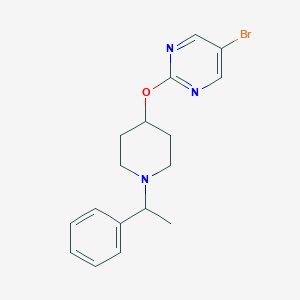 molecular formula C17H20BrN3O B2767541 5-Bromo-2-{[1-(1-phenylethyl)piperidin-4-yl]oxy}pyrimidine CAS No. 2380087-18-1