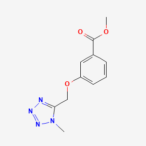molecular formula C11H12N4O3 B2767543 methyl 3-[(1-methyl-1H-1,2,3,4-tetrazol-5-yl)methoxy]benzoate CAS No. 1708371-48-5