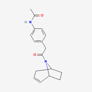 molecular formula C17H20N2O2 B2767590 N-[4-(2-{8-azabicyclo[3.2.1]oct-2-en-8-yl}-2-oxoethyl)phenyl]acetamide CAS No. 1797875-04-7