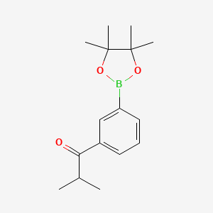 molecular formula C16H23BO3 B2767593 3-(Isobutanoy)phenylboronic acid pinacol ester CAS No. 2216004-10-1