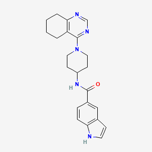 molecular formula C22H25N5O B2767623 N-[1-(5,6,7,8-tetrahydroquinazolin-4-yl)piperidin-4-yl]-1H-indole-5-carboxamide CAS No. 2034410-58-5
