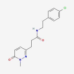 molecular formula C16H18ClN3O2 B2767643 N-(4-chlorophenethyl)-3-(1-methyl-6-oxo-1,6-dihydropyridazin-3-yl)propanamide CAS No. 1797695-87-4